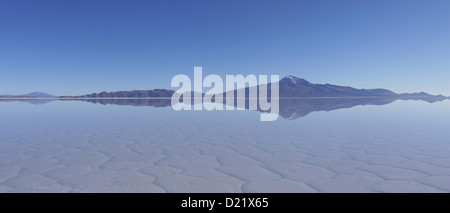 A reflection on the Salar de Uyuni flats Stock Photo