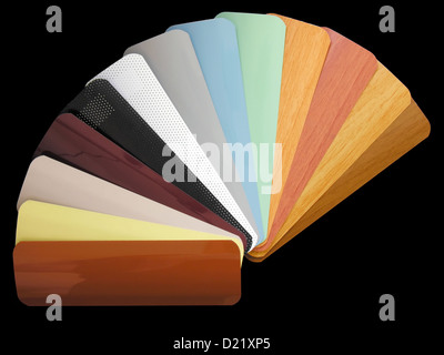 venetian blinds color chart Stock Photo