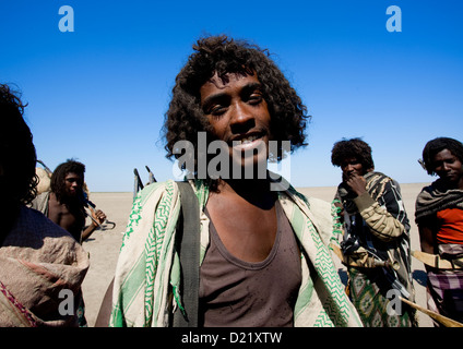 Afar Tribe Warriors, Assaita, Afar Regional State, Ethiopia Stock Photo