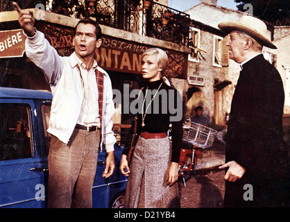 Monkeys, Go Home - Schmeisst Die Affen Raus!  Monkeys, Go Home  Dean Jones, Yvette Mimieux, Maurice Chevalier Hank Dussard Stock Photo