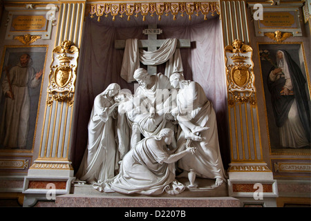 The Borghese chapel Church Trinita' dei Monti Stock Photo