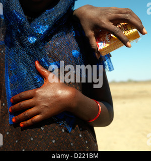 Young Afar Tribe Girls, Assaita, Afar Regional State, Ethiopia Stock Photo