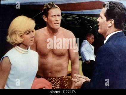 Eine Zuviel Im Bett  Move Over Darling  Doris Day, Chuck Conners, James Garner Nick (James Garner) reagiert sehr eifersuechtig, Stock Photo