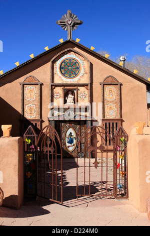 Welcome to Santo Nino de Atocha in Chimayo New Mexico Stock Photo