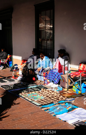 Native American Apache Art Market in Santa Fe New Mexico Stock Photo