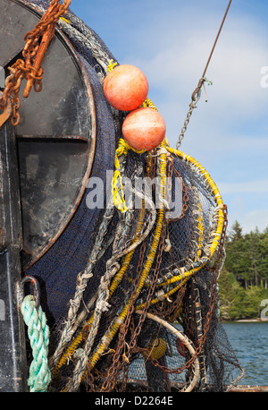 Fishing Net Roll On Fisherman Boat Stock Photo 747594004