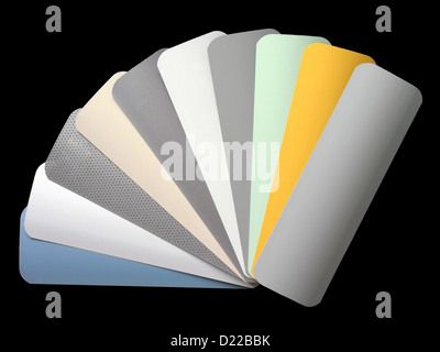 venetian blinds color chart, isolated on black Stock Photo