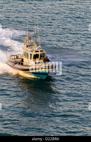 Patrol Boat Haifa Israel Leaving Harbour Stock Photo - Alamy