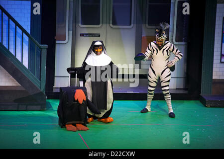 MADAGASCAR LIVE Musical on tour at the BIC in Bournemouth, Dorset, UK in January 2013. Stock Photo