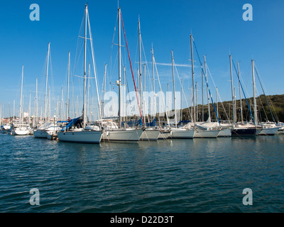 sailing ships in the port Stock Photo