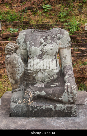 A headless statue found at the Cham ruins in My Son Vietnam Stock Photo