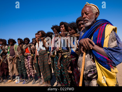 Afar Tribe Warriors, Assaita, Afar Regional State, Ethiopia Stock Photo