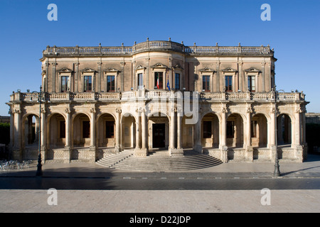 Noto: Piazza Municipio - Palazzo Ducezio [town hall] Stock Photo