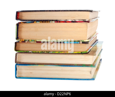 Different books in the stack Stock Photo