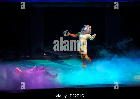 MADAGASCAR LIVE Musical on tour at the BIC in Bournemouth, Dorset, UK in January 2013. Stock Photo