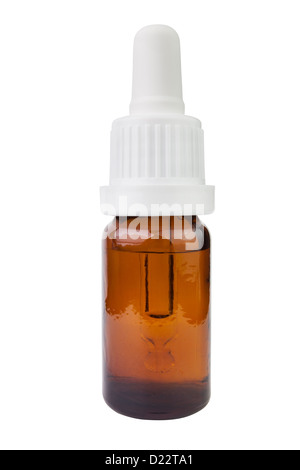 nasal drops bottle on white background Stock Photo