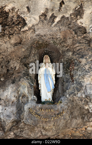 The statue of Our Lady of Lourdes in Croatian shrine Vepric Stock Photo ...