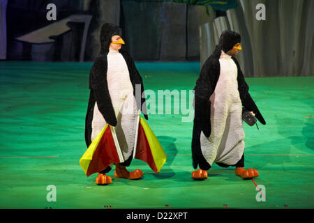 MADAGASCAR LIVE Musical on tour at the BIC in Bournemouth, Dorset, UK in January 2013. Stock Photo