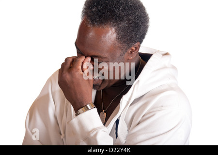 black male actor laughing portrait Stock Photo