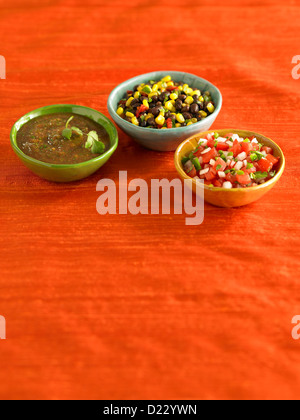 Three salsas Stock Photo