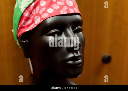 Black mannequin head Stock Photo