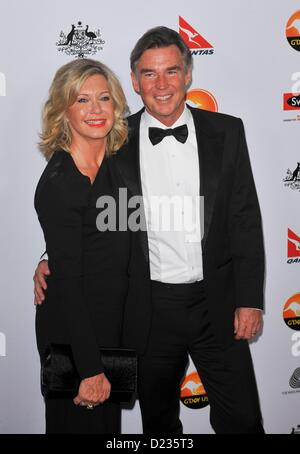 Olivia Newton John,  John Easterling at arrivals for G'Day USA Gala, JW Marriot at LA Live, Los Angeles, CA January 12, 2013. Photo By: Elizabeth Goodenough/Everett Collection Stock Photo
