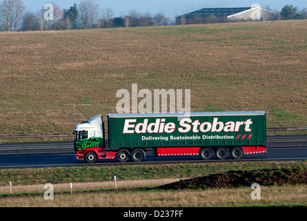 Eddie Stobart lorry on M40 motorway, UK Stock Photo