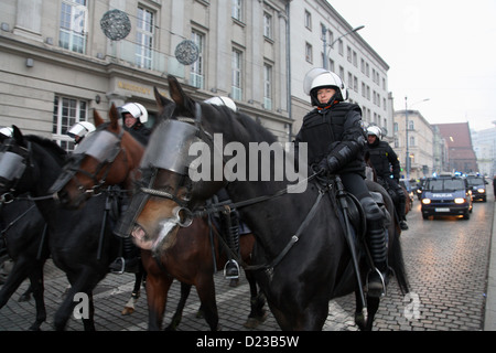 Poznan, Poland, police squadron of riot police Stock Photo