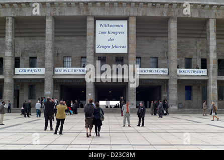 Berlin, Germany, International Convention of Jehovah's Witnesses in the Olympic Stadium Stock Photo