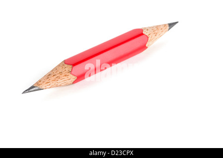 short pencil that is sharpened on both sides Stock Photo