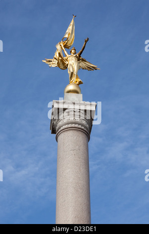 First Division Monument Washington DC against Blue Sunny Sky Stock Photo