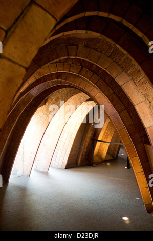 Arches in the attic space of the Casa Milà (La Pedrera), Barcelona, Spain Stock Photo