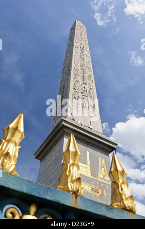 Obelisk, Place de la Concorde, Paris, France. Stock Photo