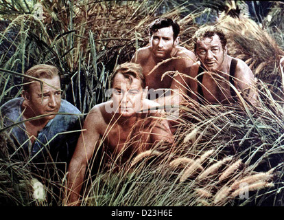 Geheime Fracht  Santiago  Lloyd Nolan, Alan Ladd Die beiden alten Feinde Clay Pike (Lloyd Nolan,l) und Cash Adams (Alan Stock Photo