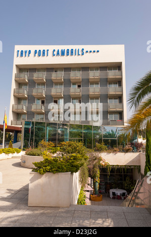 The Tryp Port Cambrils hotel in the fishing port of Cambrils , Costa Dorada , Spain Stock Photo
