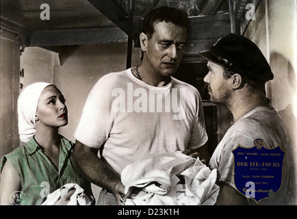 Der Seefuchs   Sea Chase, The   Lana Turner, John Wayne, ? *** Local Caption *** 1955  -- Stock Photo