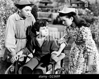 Der Geheime Garten  Secret Garden,  Brian Roper, Dean Stockwell, Margaret O'Brien Zusammen mit Dickon (Brian Roper) versucht Stock Photo