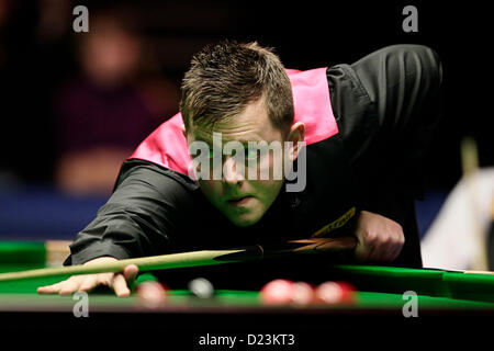 London, UK. 13th Jan, 2013. mark Allen in action against Mark Davis during the Masters Snooker from Alexandra Palace. Stock Photo