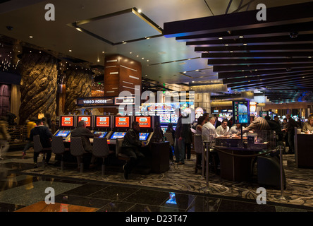 Interior of the Casino at Aria Resort and Casino in Las Vegas, Nevada. Stock Photo