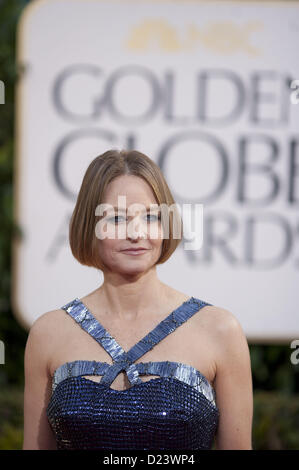 Beverly Hills, California, USA. 13th January 2013. Actress Jodie Foster arrives at the 70th Annual Golden Globe Awards held at The Beverly Hilton Hotel on January 13, 2013 in Beverly Hills, California. .ARMANDO ARORIZO/PI (Credit Image: © Armando Arorizo/Pi/Prensa Internacional/ZUMAPRESS.com) Stock Photo