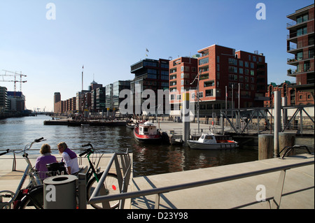 Hamburg, Germany, Magellan Terraces and the new buildings at Sandtorkai, HafenCity Stock Photo