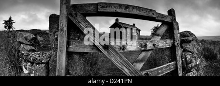 Nun's Cross Farm - An isolated farmhouse in Dartmoor National Park Stock Photo