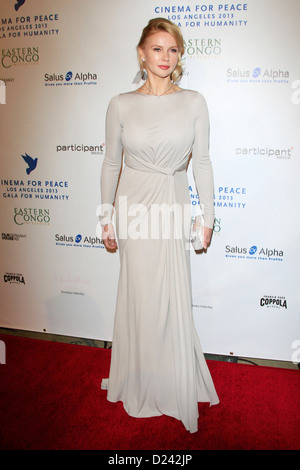 Veronica Ferres attends the Cinema For Peace Foundation's 2013 Gala For Humanity at Beverly Hills Hotel on January 11, 2013 in Beverly Hills, California. Stock Photo