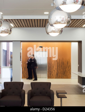 Montefiore Hospital, Brighton and Hove, United Kingdom. Architect: Nightingale Associates, 2012. Interior view of reception area Stock Photo