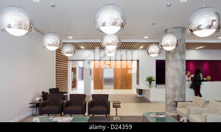 Montefiore Hospital, Brighton and Hove, United Kingdom. Architect: Nightingale Associates, 2012. Interior view of reception area Stock Photo