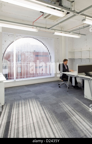 Montefiore Hospital, Brighton and Hove, United Kingdom. Architect: Nightingale Associates, 2012. Interior view of Office space. Stock Photo