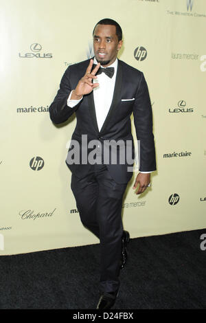 Jan. 13, 2013 - Beverly Hills, California, U.S. - SEAN COMBS attends The Weinstein Company's 2013 Golden Globe Awards After Party at the Beverly Hilton Hotel. (Credit Image: © TLeopold/Globe Photos/ZUMAPRESS.com) Stock Photo