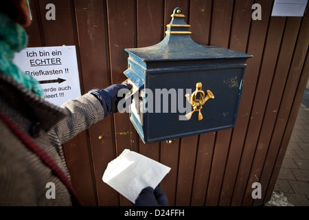 German post box, Nuremberg Stock Photo