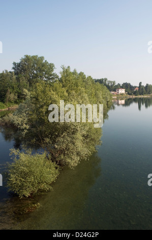 the Ticino River near Turbigo, Lombardy, Italy Stock Photo