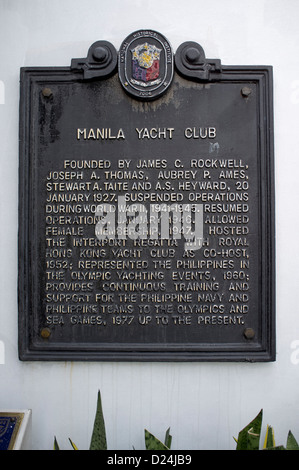 Manila Yacht Club Sign Stock Photo